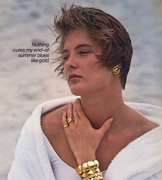 KNUCKLE Earrings and SCALLOP bracelet. Sandy loves a clean uncluttered look no matter the metal.