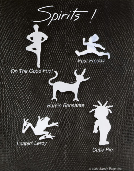 Spirits! More of the pin figures: On The Good Foot, Fast Freddy, Barnie Bonsante, Leapin' Leroy and Cutie Pie.