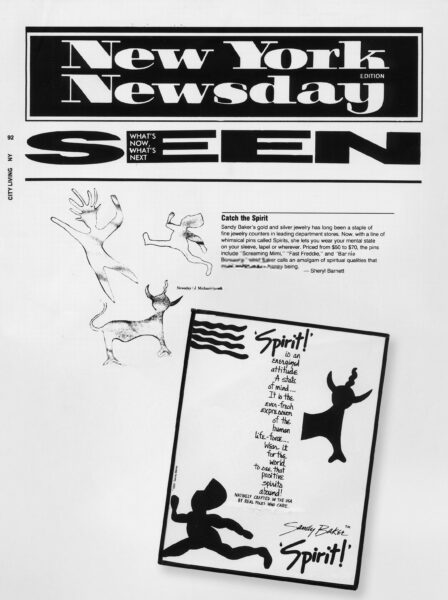 Her Spirit pins in the Seen column of New York Newsday.